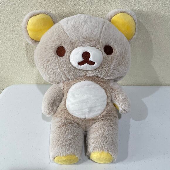 Rilakkuma Official San-X Japan Super Soft Plush Stuffed Animal Bear Zip Pocket - Picture 1 of 9